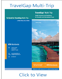 HTH Worldwide TravelGap Multi-Trip International Travel Medical Insurance Brochure